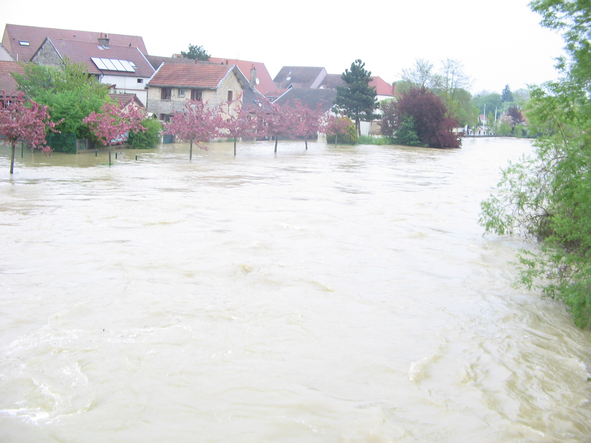 Crue de l'Ouche, en mai 2013, à Longvic en Côte d'Or